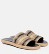 Tod's Palmera Striped Band Slide Sandals In Multicoloured
