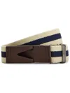 Tod's Striped Snap-buckle Belt In Neutrals