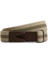 Tod's Striped Snap-buckle Belt In Neutrals