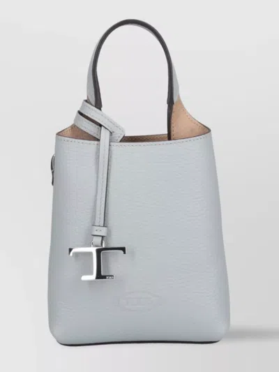 Tod's Structured Top Handle Tote Bag In White