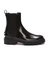 Tod's Polished Leather Ankle Boots In Multi