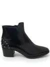 Tod's Studded Heeled Boots In Black