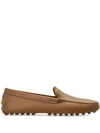Tod's Studded Leather Loafers In Brown