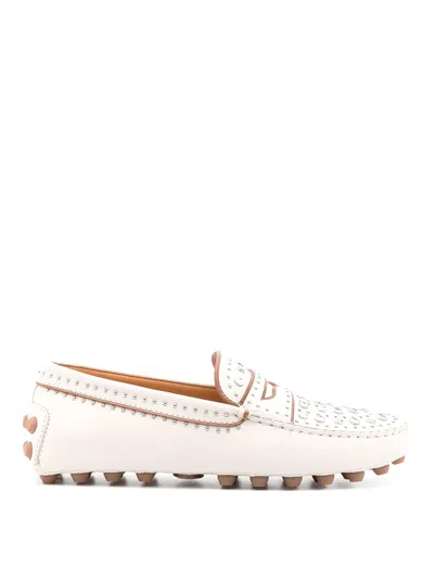 Tod's Studded Loafer In Beige