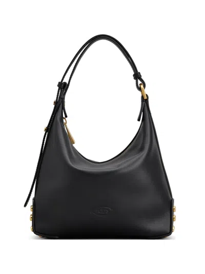 Tod's Studded Sacca Mini Shoulder Bag In Black