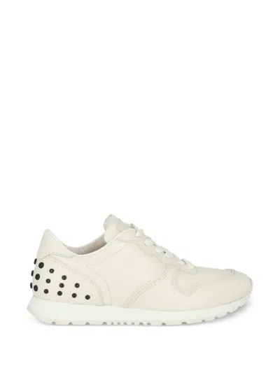 Tod's Studded Sneakers In White
