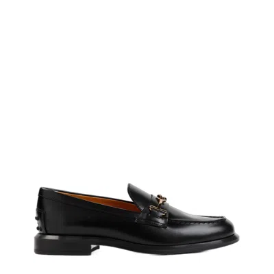 Tod's Stylish Black Loafers For Women