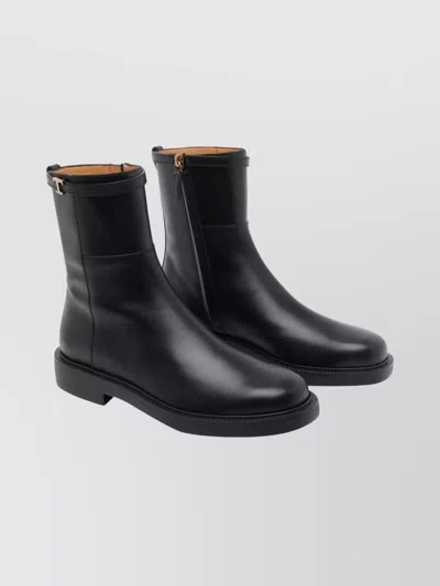 Tod's Stylish Round Toe Ankle Booties