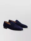 Tod's Suede Leather Loafers Shoes In Blue