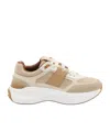Tod's Sneakers In Fabric And Suede Leather In Brown