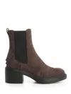 Tod's Gomma T60 73l Tronchetto Elast. Boots Brown In Brown