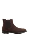 Tod's Suede Chelsea Boot In Brown