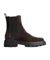 Tod's Brown Black Slip On Ankle Boots In Black