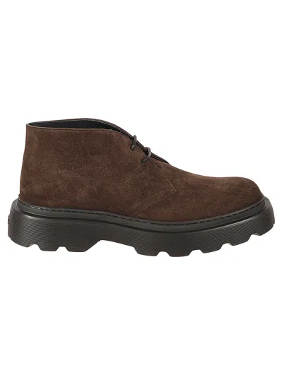 Tod's Suede Ankle Boots In Brown