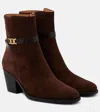Tod's Suede Ankle Boots In Brown