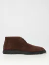 Tod's Suede Leather Ankle Boots In Dark