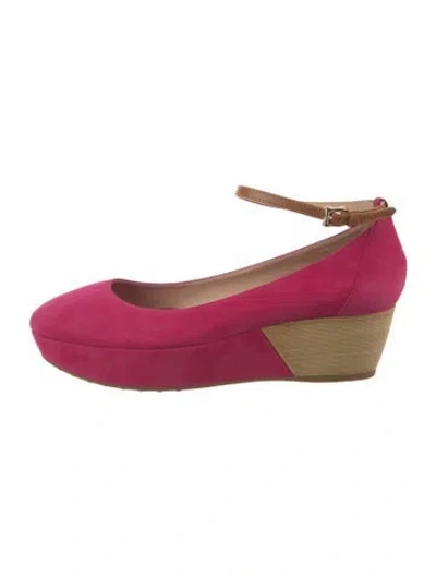 Pre-owned Tod's Suede Ballet Flats In Pink