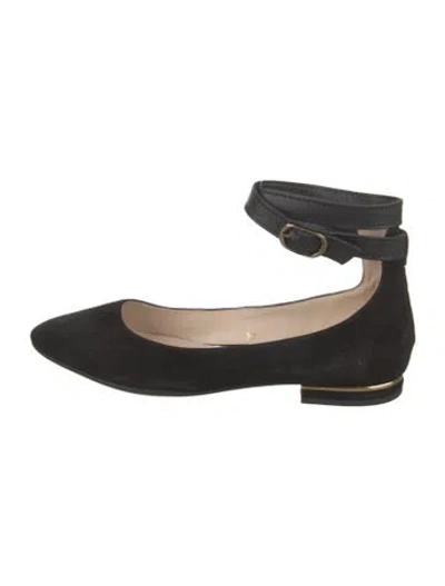 Pre-owned Tod's Suede Ballet Flats W/ Tags In Black