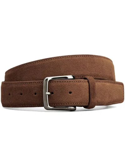 Tod's Suede Belt In Braun