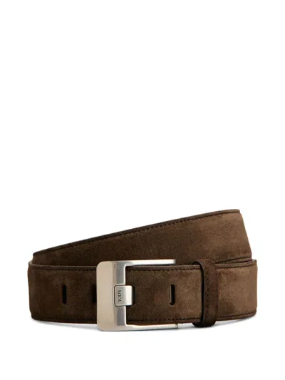 Tod's Belt In Suede In Brown