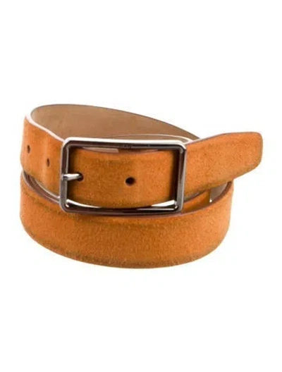 Pre-owned Tod's Suede Belt In Brown