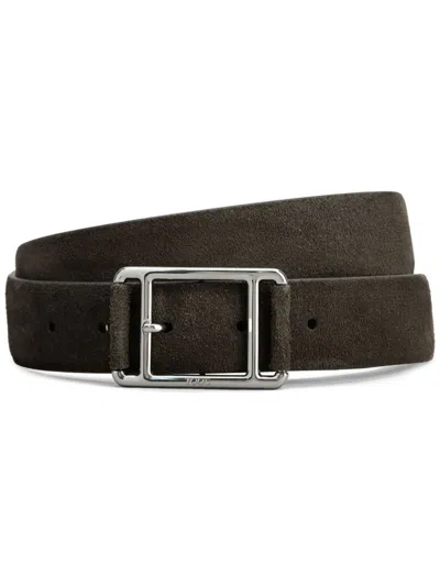 Tod's Suede Belt In Brown