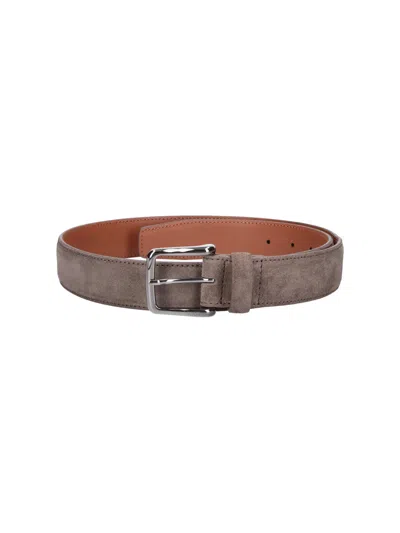 Tod's Suede Belt In Gray