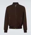 Tod's Tods Suede Bomber Jacket In Brown