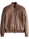 Tod's Pashmy Bomber Jacket In Suede In Brown