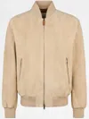 Tod's Bomber Jacket In Technical Fabric In Neutrals