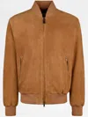 Tod's Pashmy Bomber Jacket In Suede In Orange