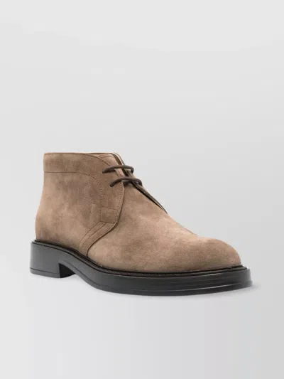 Tod's Suede Boot Ankle Rubber Sole