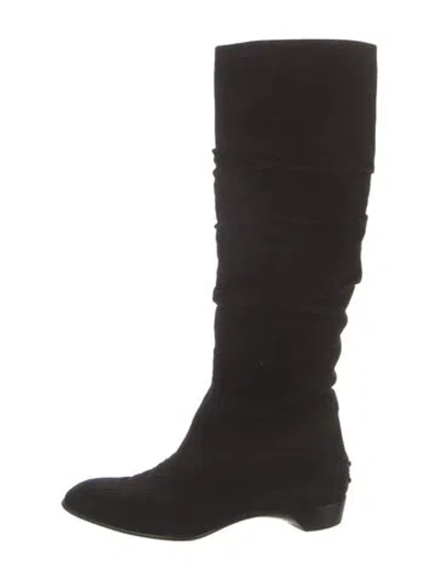 Pre-owned Tod's Suede Boots In Black