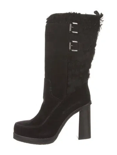 Pre-owned Tod's Suede Boots In Black