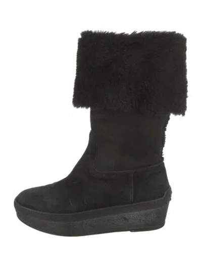 Pre-owned Tod's Suede Boots In Black