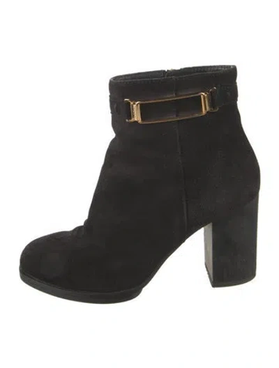 Pre-owned Tod's Suede Boots In Black