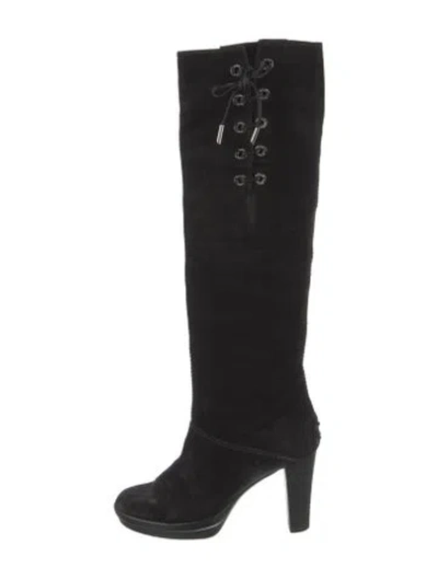Pre-owned Tod's Suede Boots In Black
