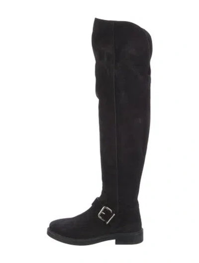 Pre-owned Tod's Suede Boots In Black