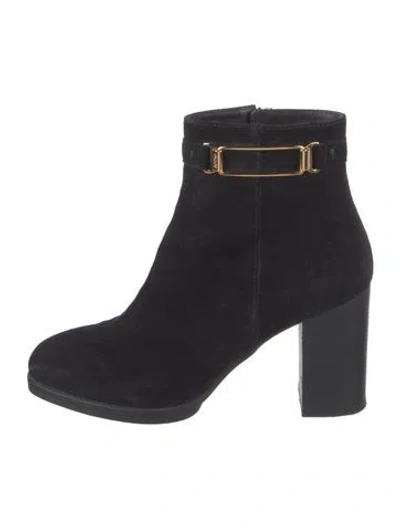 Pre-owned Tod's Suede Boots In Black