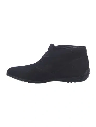 Pre-owned Tod's Suede Boots In Blue