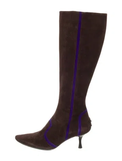Pre-owned Tod's Suede Boots In Brown
