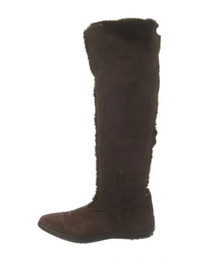 Pre-owned Tod's Suede Boots In Brown
