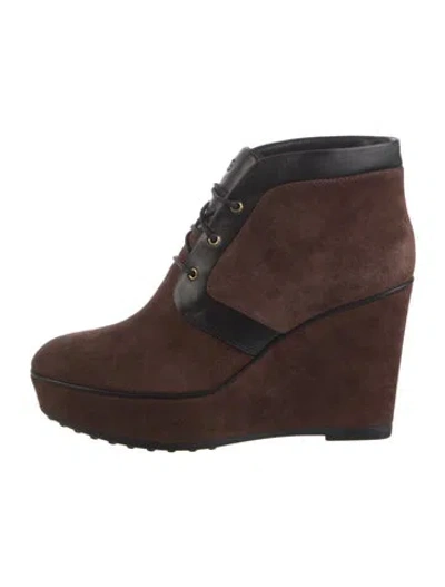 Pre-owned Tod's Suede Boots In Brown