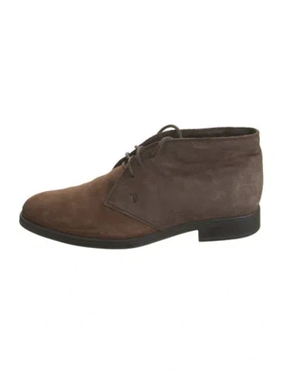 Pre-owned Tod's Suede Boots In Brown