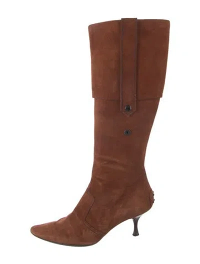 Pre-owned Tod's Suede Boots In Brown