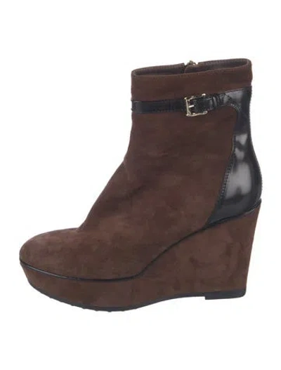 Pre-owned Tod's Suede Boots In Brown