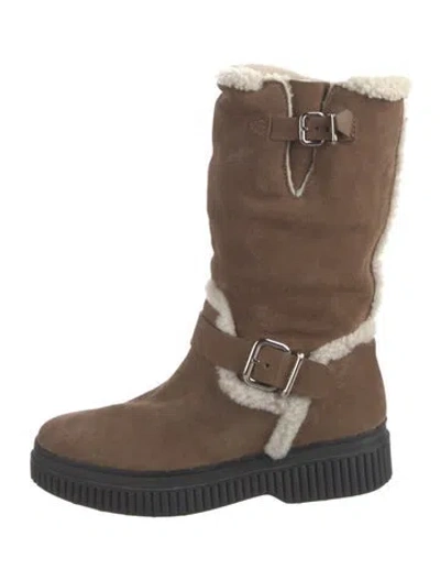 Pre-owned Tod's Suede Boots In Brown