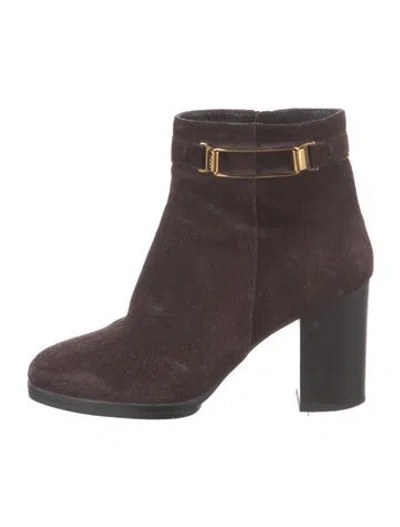 Pre-owned Tod's Suede Boots In Brown