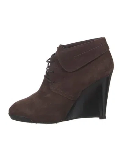 Pre-owned Tod's Suede Boots In Brown