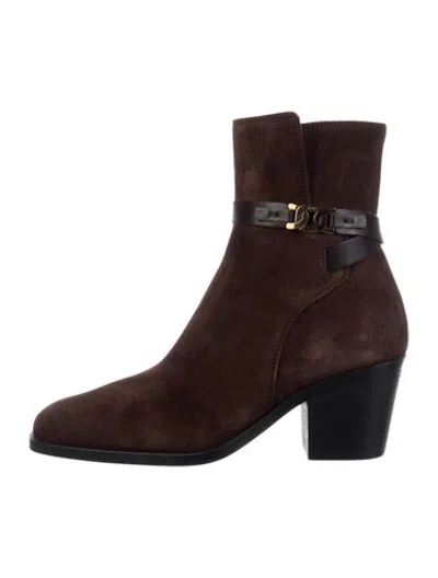 Pre-owned Tod's Suede Boots In Brown
